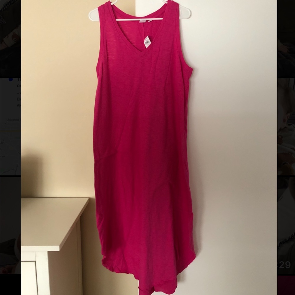 GAP hot pink maxi dress